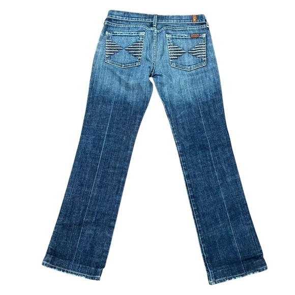 7 For All Mankind Women's Straight Leg Jeans - Blue - Picture 2 of 12